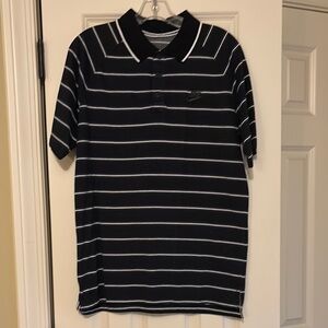 Nike Men's Black Striped Polo Shirt